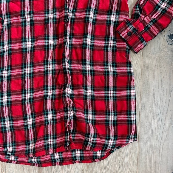 GAP Kids Red and Black Long Sleeve Plaid Dress Girls Size XL - Picture 3 of 13
